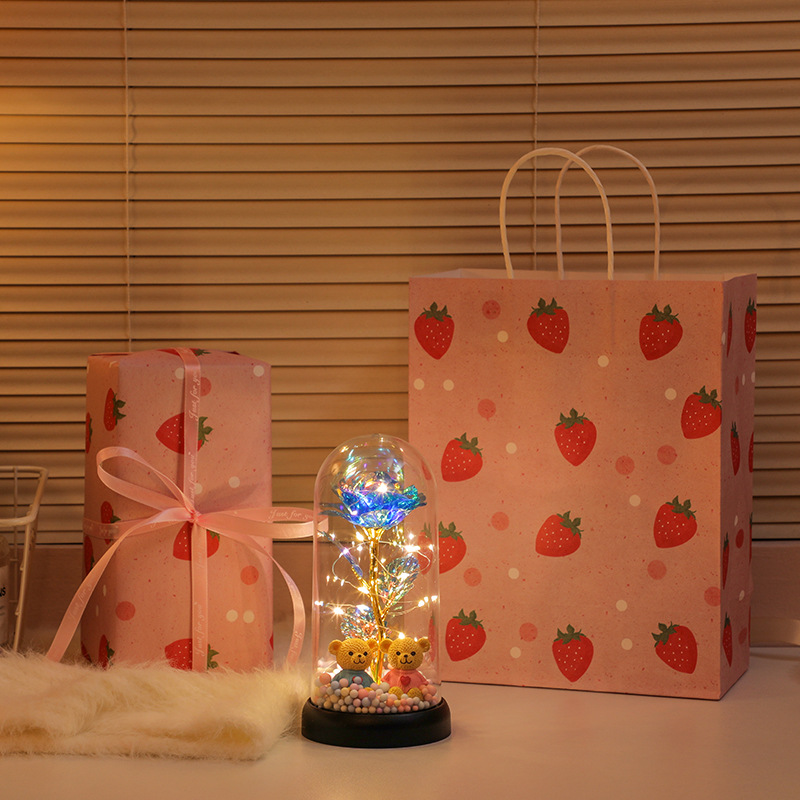 Picture of Immortal bouquet rose night light ornament bedroom decoration birthday gift for girlfriend girl children student Qixi Festival
