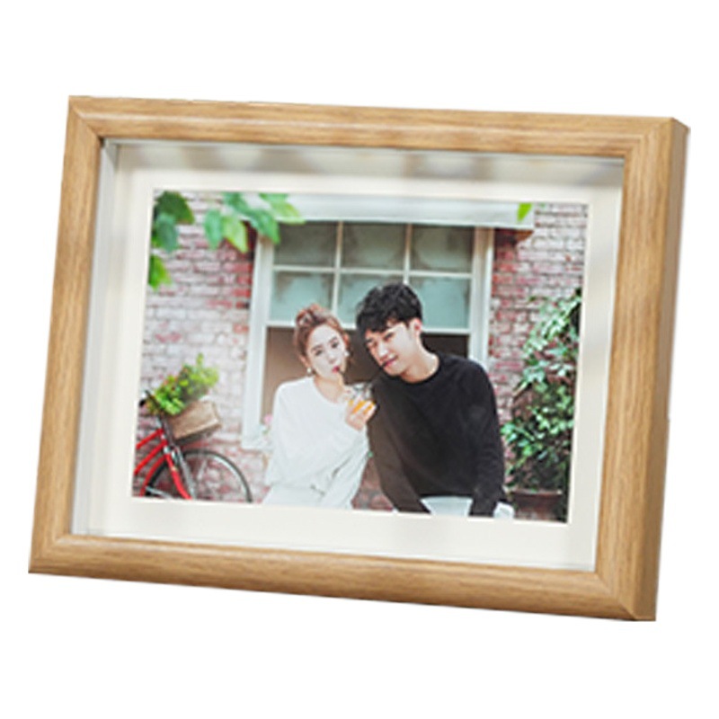 Picture of Wooden hollow glass photo frame table 6 inch 8 inch 10 creative photo diy frame solid wood picture frame wholesale