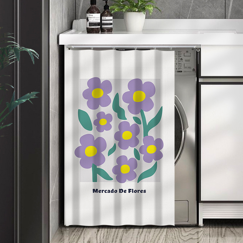 Picture of Balcony drum washing machine sun protection waterproof covering curtain drying cabinet full shading slide cover cloth dustproof heat insulation cover cloth