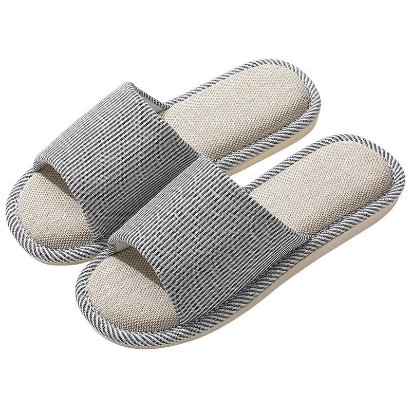 Picture of Linen Slippers for Women for All Seasons, Couples, Home Indoor, Breathable, Sweat-Absorbent, Silent, Soft-Soled, Non-Slip Sandals for Men, Wholesale