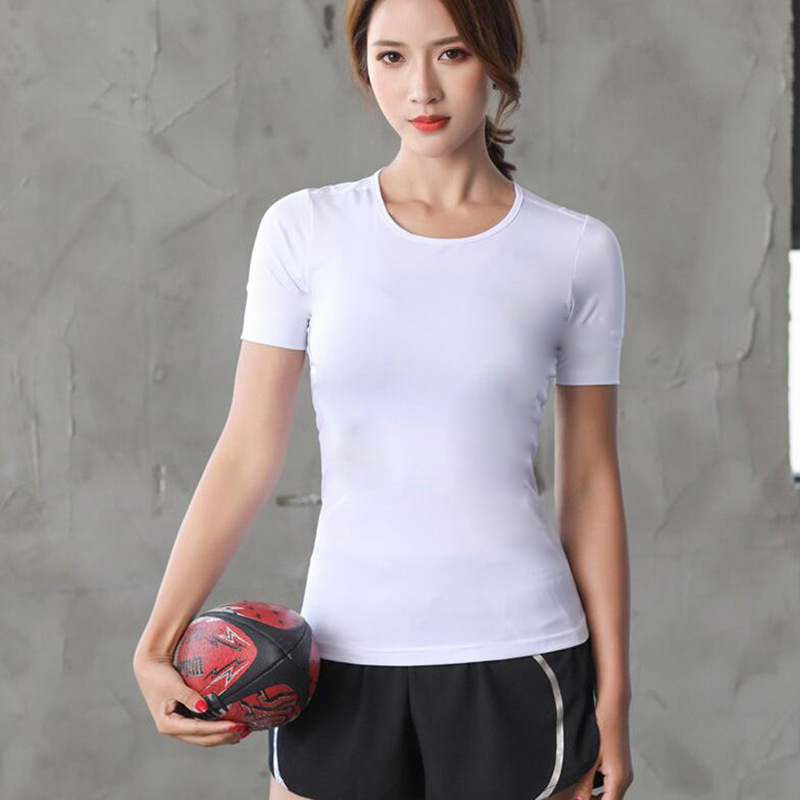 Picture of Spring and Summer New Outdoor Slimming Yoga Tops for Women Long-Sleeved Slim Short Round Neck Quick-Drying Breathable Sports Fitness Clothes