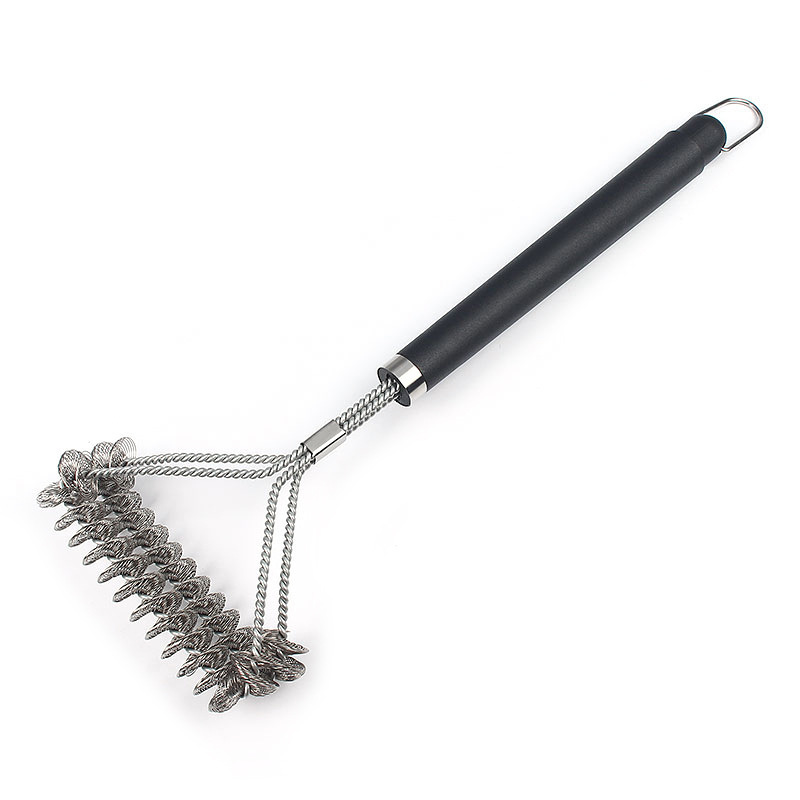 Picture of Factory wholesale barbecue wire brush copper wire brush barbecue net cleaning brush long handle curling brush spring steel wire brush