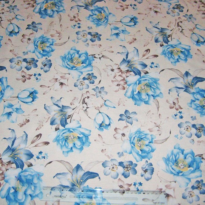 Picture of Manufacturer's Ready Stock 2.8m Wide Polyester Imitation Linen Jacquard Bamboo Plaid Cloth Flower Pattern Rich Cross Plaid Bamboo Cloth