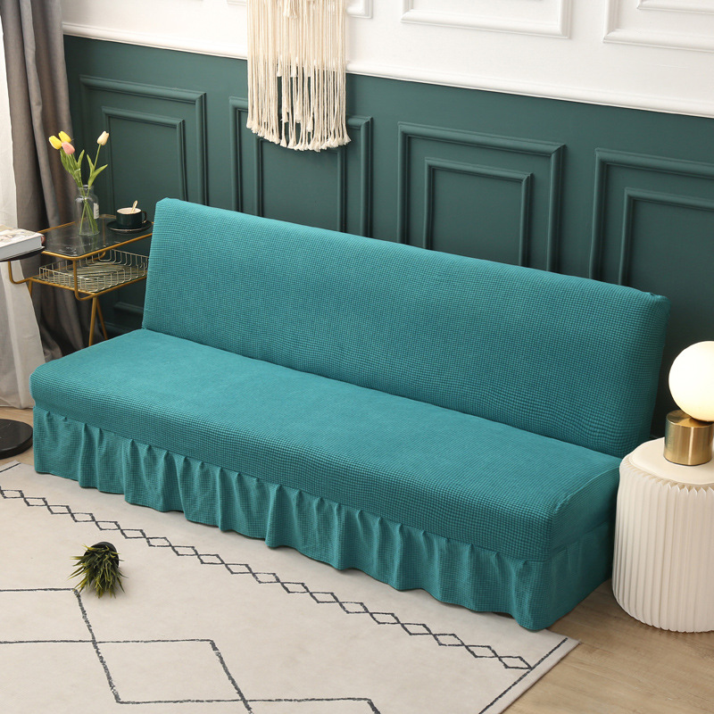 Factory wholesale folding sofa bed cover simple armless sofa cover universal lazy elastic sofa cover