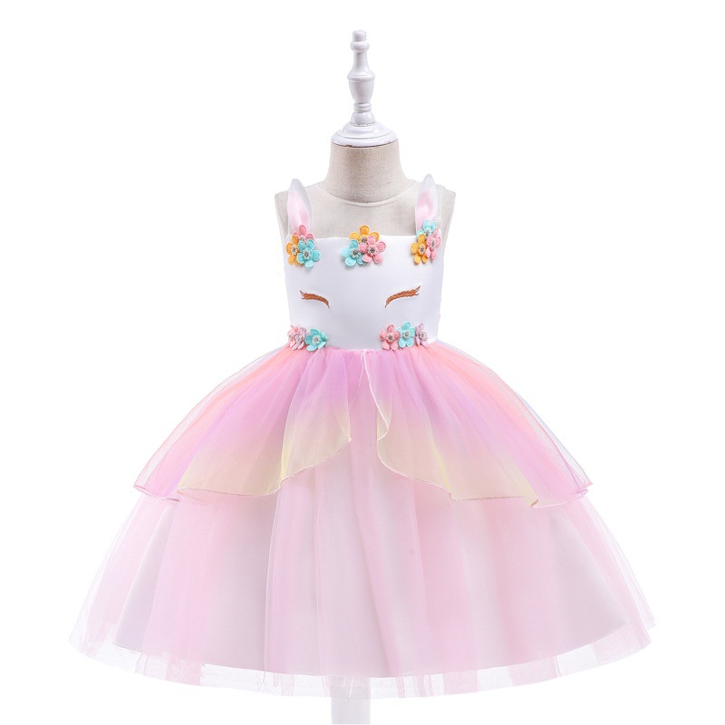 Amazon Christmas Children's Clothing New Unicorn Children's Princess Dress Children's Dress Dress dress