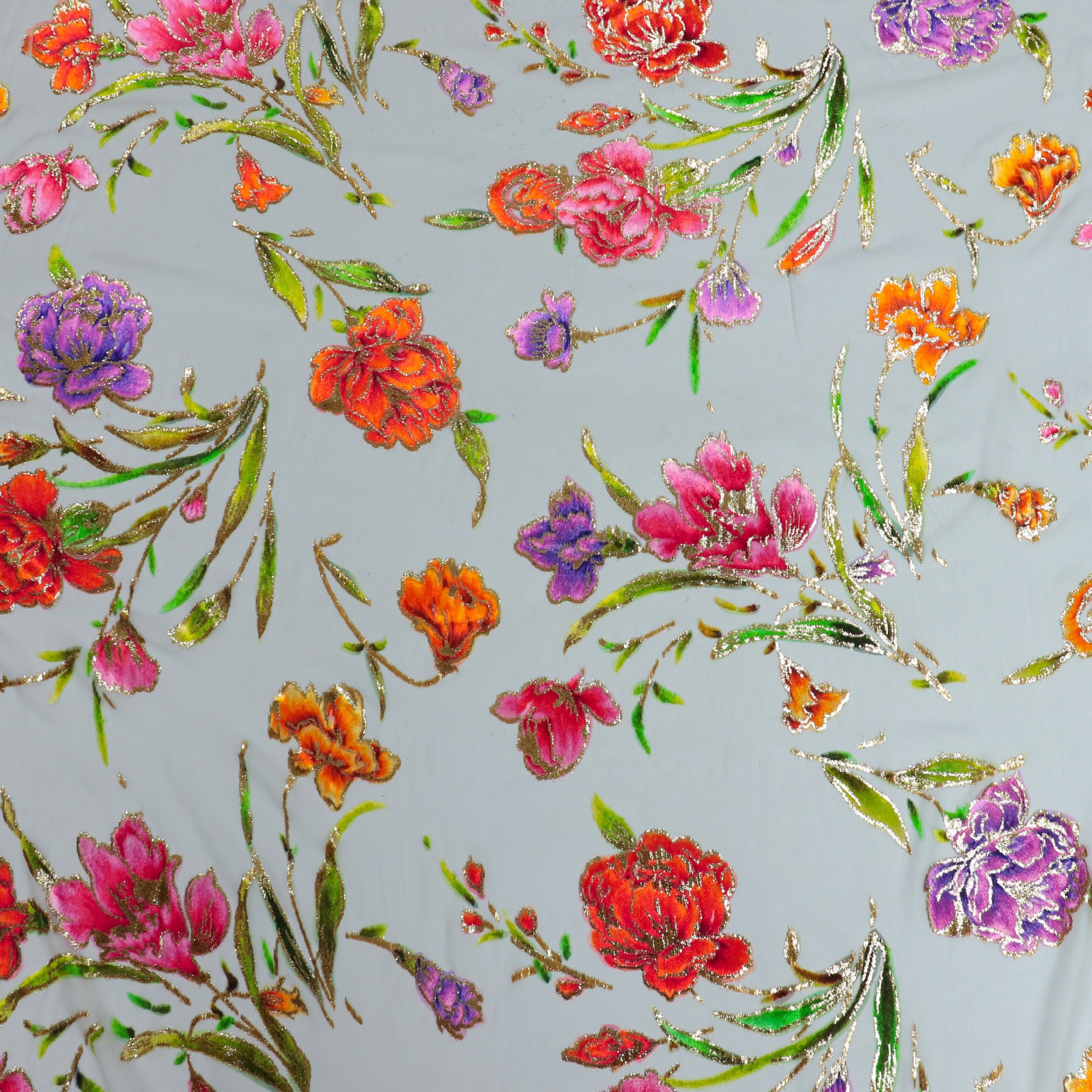 Picture of Factory Wholesale Silk Positioning Hand-Painted Jacquard Velvet Bright Silk Woven Velvet Velvet Fabric Dress Cheongsam Fabric