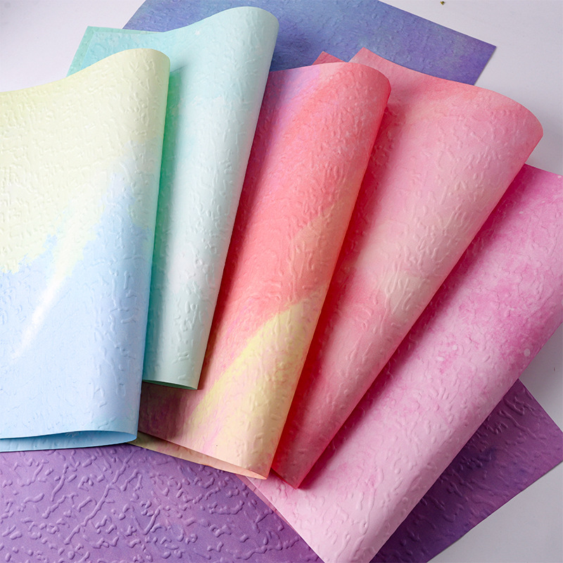 Spring Series Batik Relief Stone Texture Pattern Paper Stereo Fenghua Paper Bouquet Wrapping Paper Flower Shop Flower Wrapping Materials