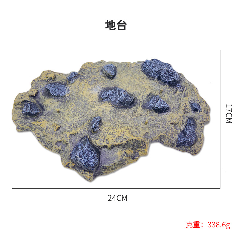 Picture of Dinosaur Animal Scene Ornaments Simulation Plant Tree Wood Volcano Stone Fence Dinosaur Egg Sand Plate Model Accessories