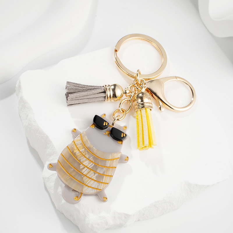 Cross-border Trendy Cat Key Ring Pendant Valentine's Day Gift Cute Kitten Bag Keychain Pendant Hanging Jewelry