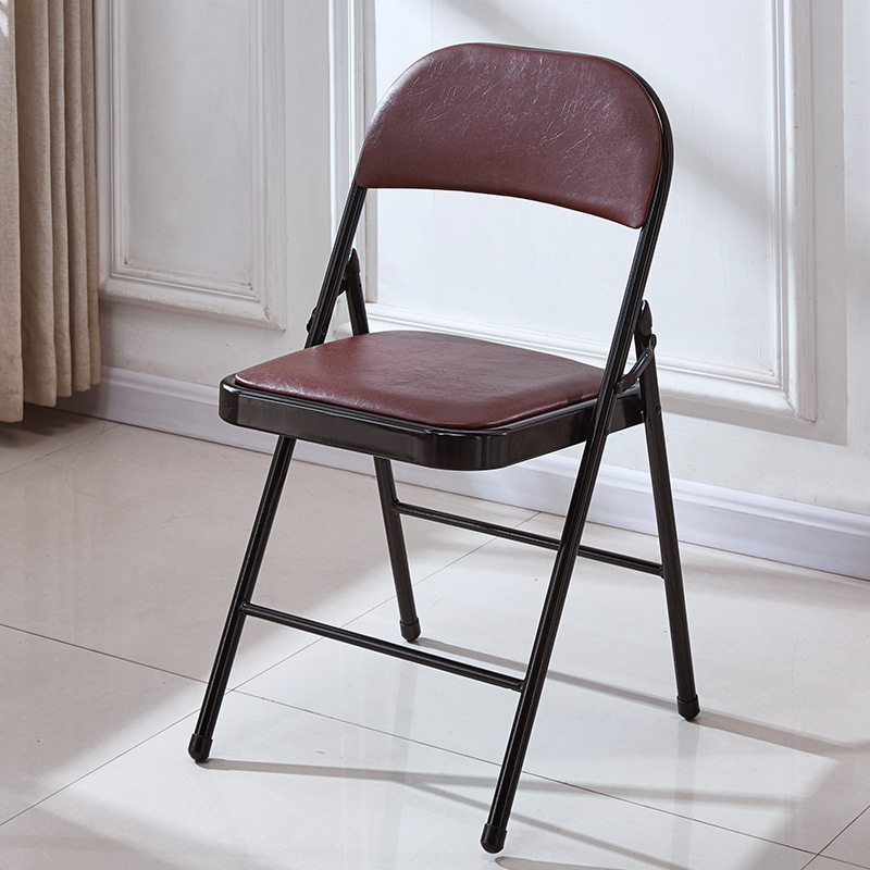 Picture of Manufacturer Wholesale Office Meeting Folding Chair Metal Chair Simple Household Back Chair Training Exhibition Chair Dormitory Chair