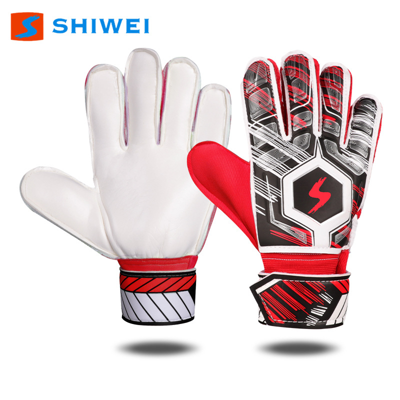 Picture of Shiwei cross-border new children's adult football goalkeeper gloves goalkeeper gloves latex non-slip breathable wear-resistant