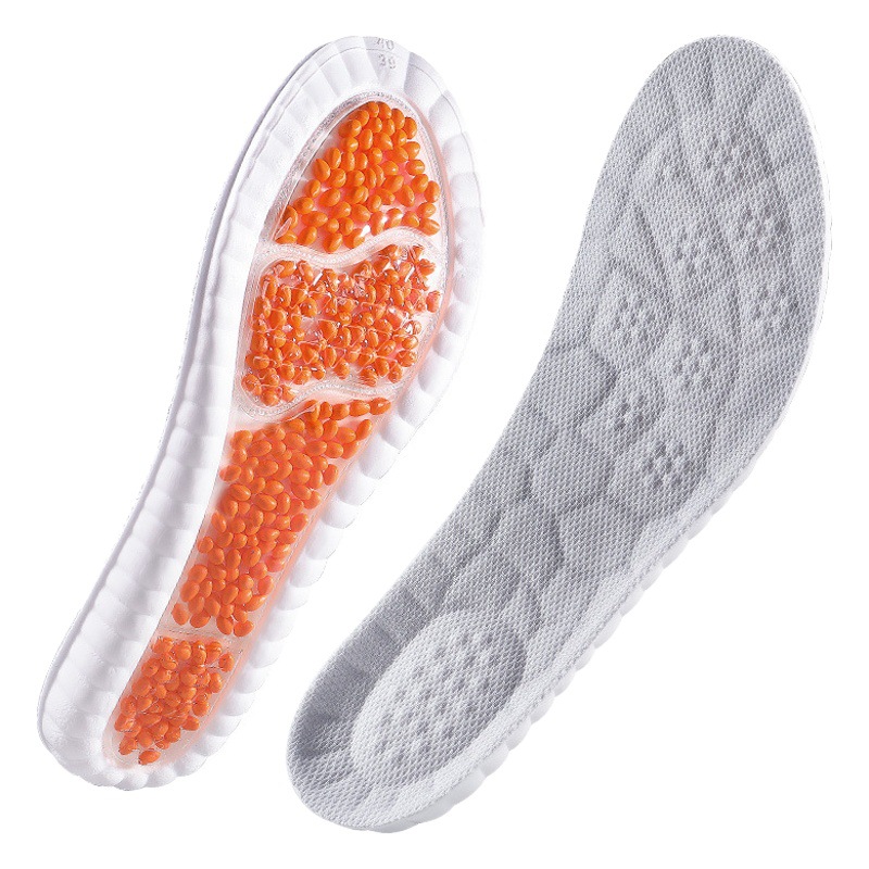 Full Palm Zoom Air Cushion Sports Insole Shock Absorption High Elastic Men's Sweat Absorbing Anti-Odor Thickened Basketball Running Special for Women