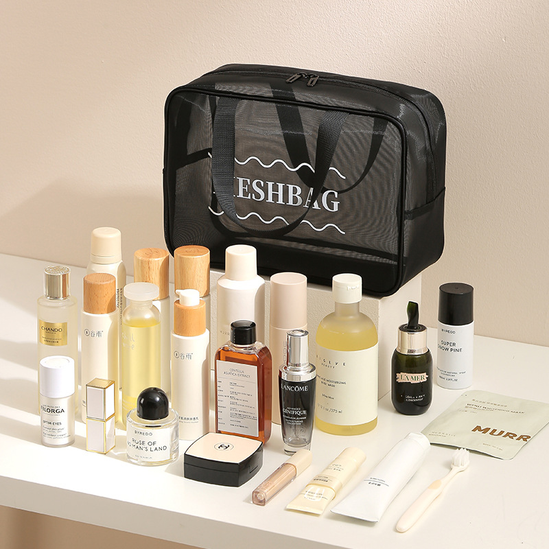 Picture of Mesh Wash Storage Bag Anti-splashing Travel Storage Cosmetic Bag Breathable High Color Value Cosmetic Storage Bag Wholesale