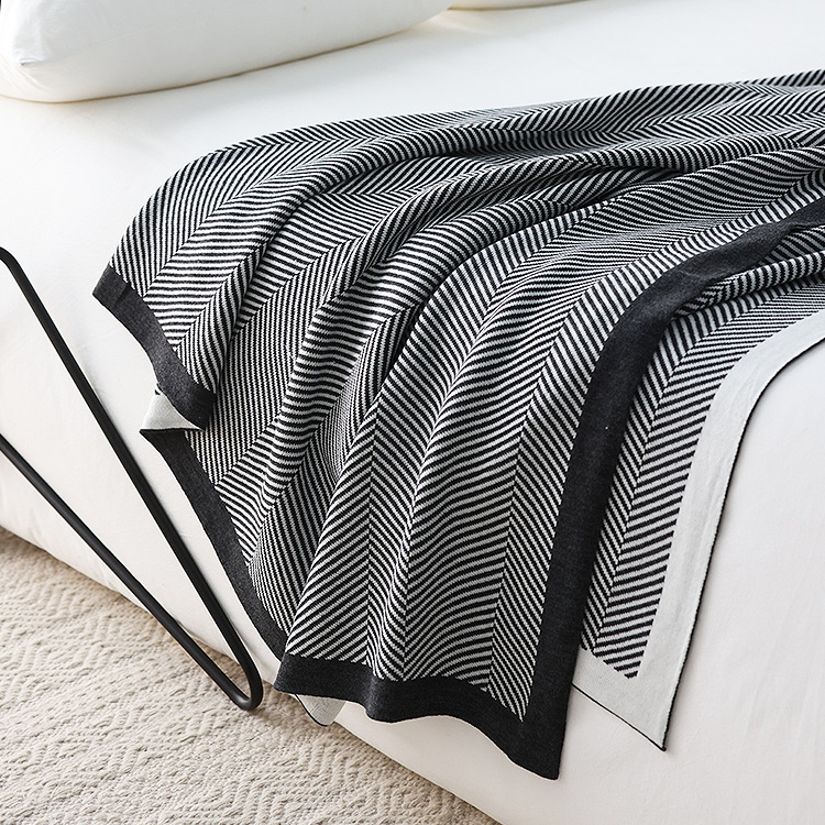 Nordic style knitted thread blanket sofa leisure blanket ins style homestay bed towel blanket spot a generation of cross