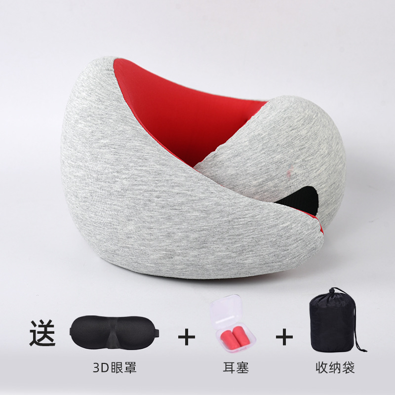 Picture of Travel U-shaped Aircraft Pillow Cervical Cervical Neck Protection Pillow Memory Foam U-shaped Pillow Collectable Folding Pillow