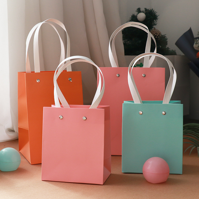 Handbag gift bag large Dragon Boat Festival rice dumplings paper bag pink gift bag spot wholesale