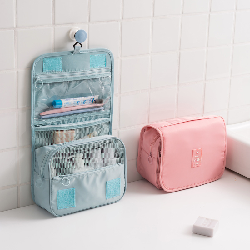 Picture of New Korean Style Waterproof Travel Large Capacity Storage Bag Portable Travel Portable Men's and Women's Hook Toiletry Cosmetic Bag