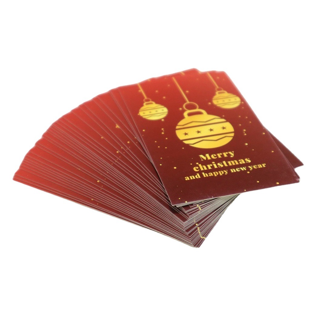 50 sheets/pack cross-border wholesale Christmas thank you card coated paper card gift card decoration packaging card