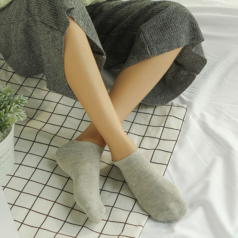 Picture of A generation of solid color cotton socks ladies boat socks shallow plus size gift women socks Zhuji socks wholesale