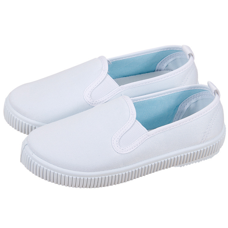 Picture of Spring New Children's Canvas Shoes White Shoes Unisex Indoor Dance Shoes Slip-on Comfortable Non-slip Soft Sole