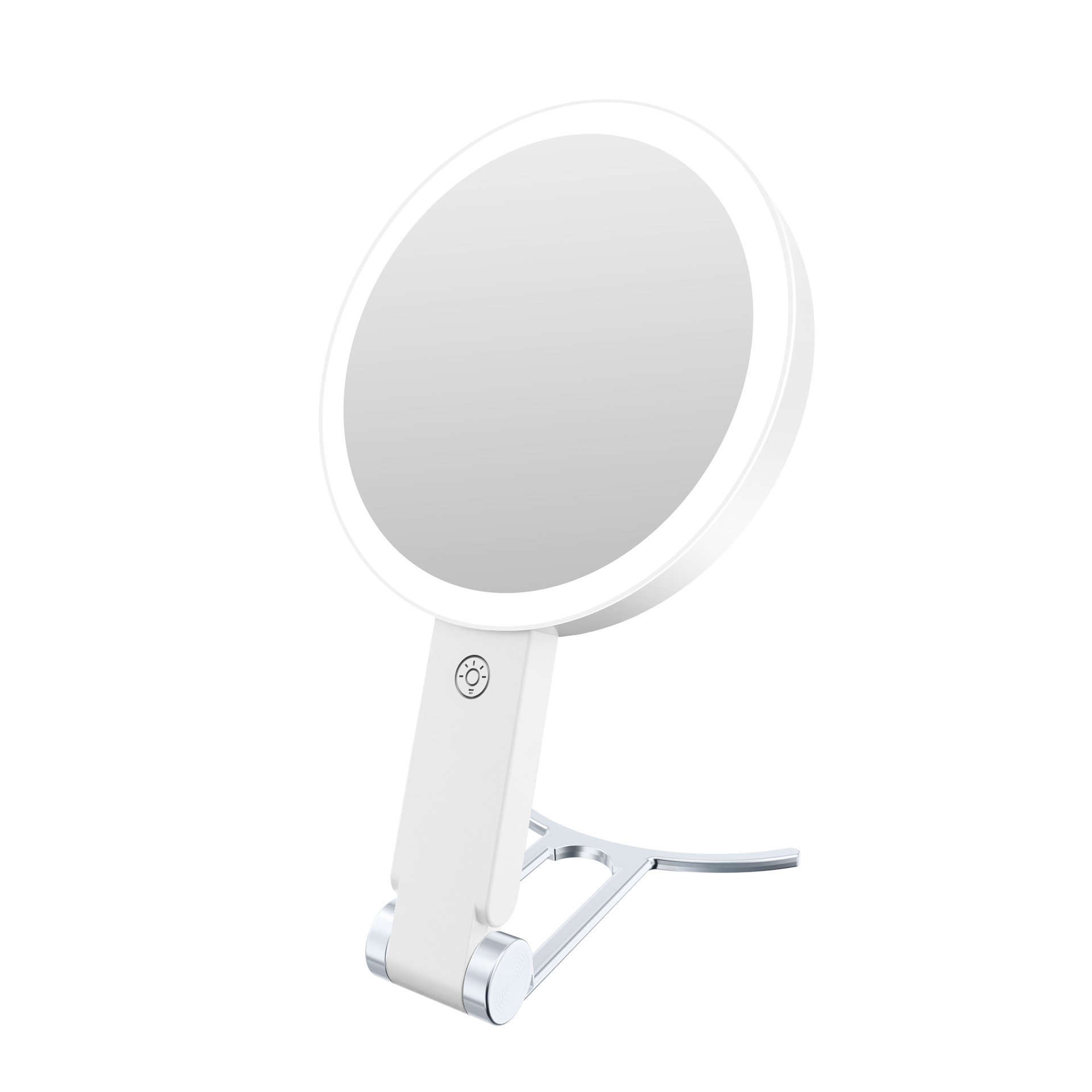 Amazon Portable Handheld Cosmetic Mirror Led Cosmetic Mirror 1X10X Double-Sided Lighted Charging Travel Desktop Mirror