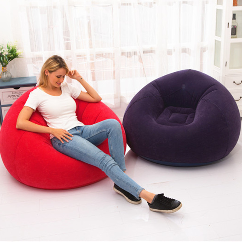 Picture of Factory supply flocking inflatable small apartment home single sofa lazy football sofa leisure entertainment stool