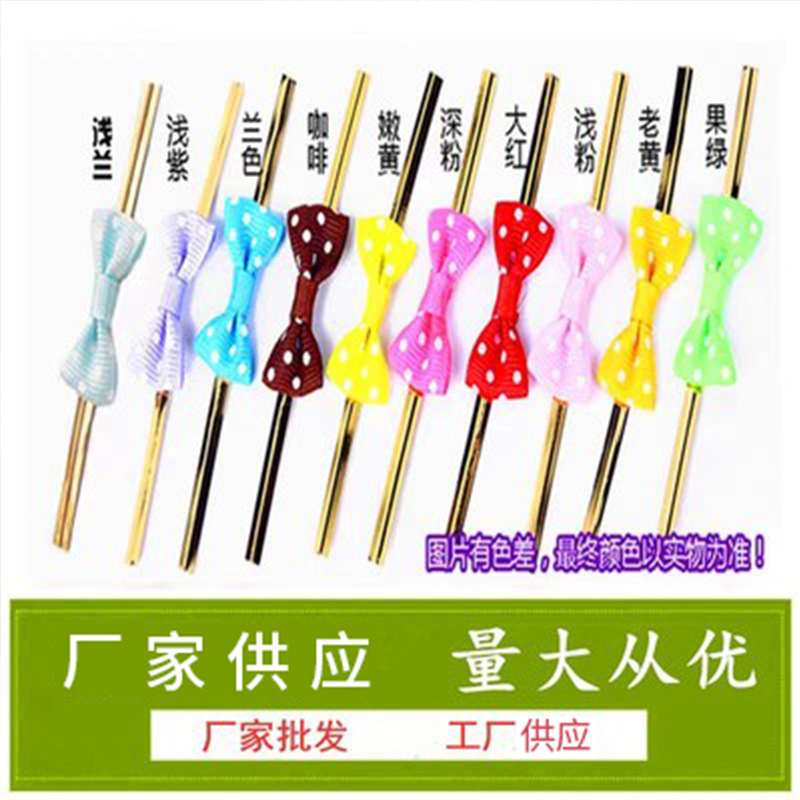 Factory spot baking packaging color bow tie silk lollipop tie rope biscuit packaging bag tie 500