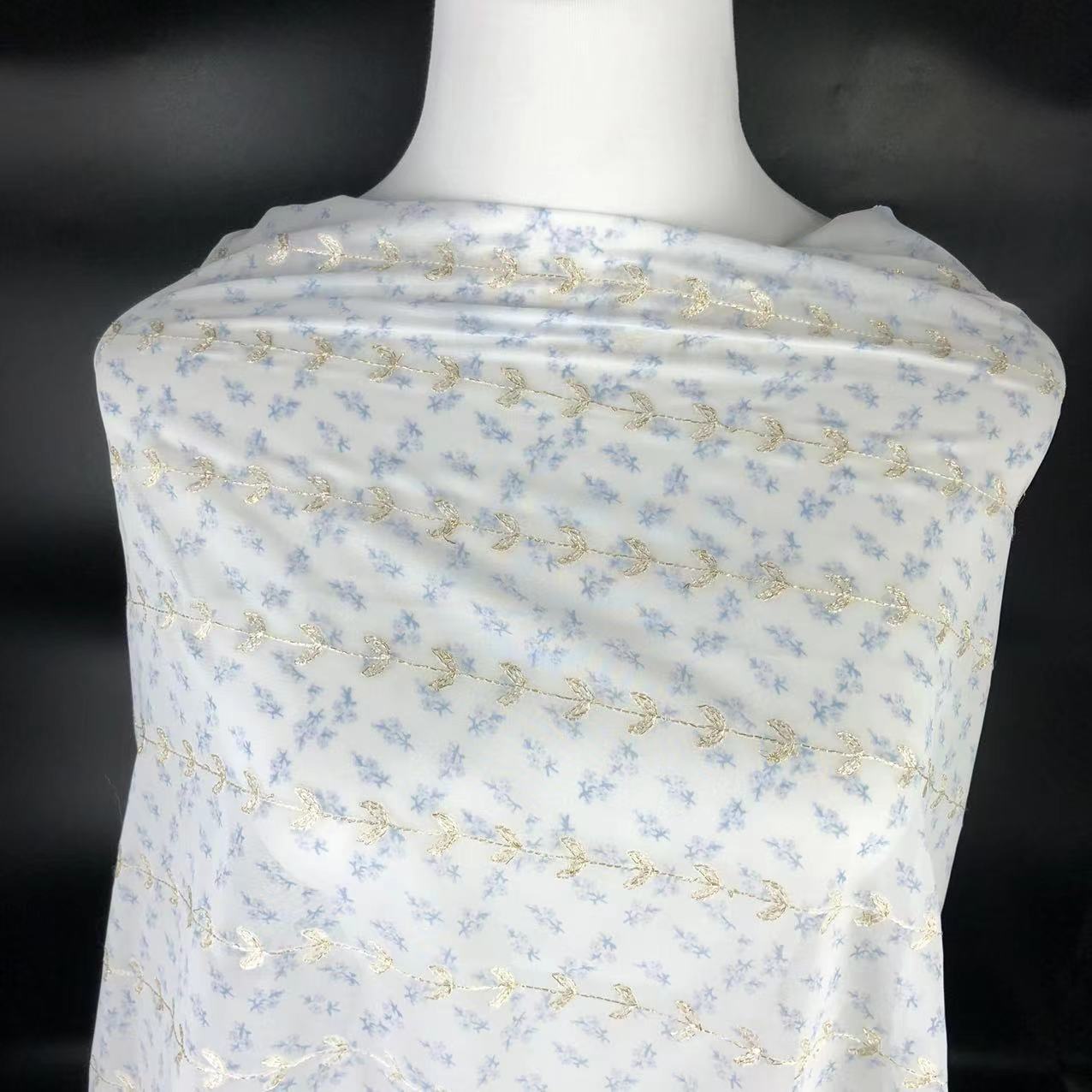 Xiaojun Textile Floral Pattern Computer Embroidery Printed Fabric Chinese Print Children's Clothing Fabric Dress Han Dynasty