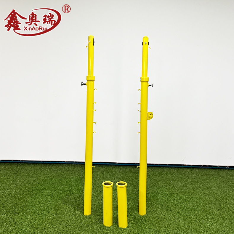 Ground plug type feather row Net multi-purpose column competition mobile feather volleyball net column portable simple badminton net frame