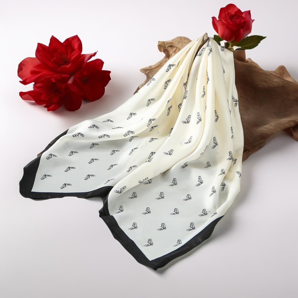 Small Scarf Women's Spring Autumn and Winter New Scarf Professional Small Scarf Hair Band Imitation Silk 70cm Small Square Scarf Wholesale