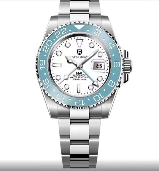 Picture of PAGANI bojiani fashion Men's automatic mechanical watch GMT two hour clock luminous calendar watch 1662
