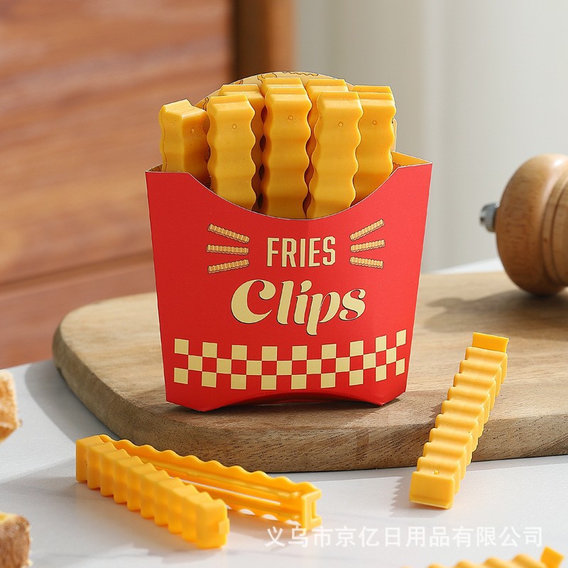 French fries sealing machine clip snack bag clip bread bag moisture-proof food milk powder sealing refrigerator magnets