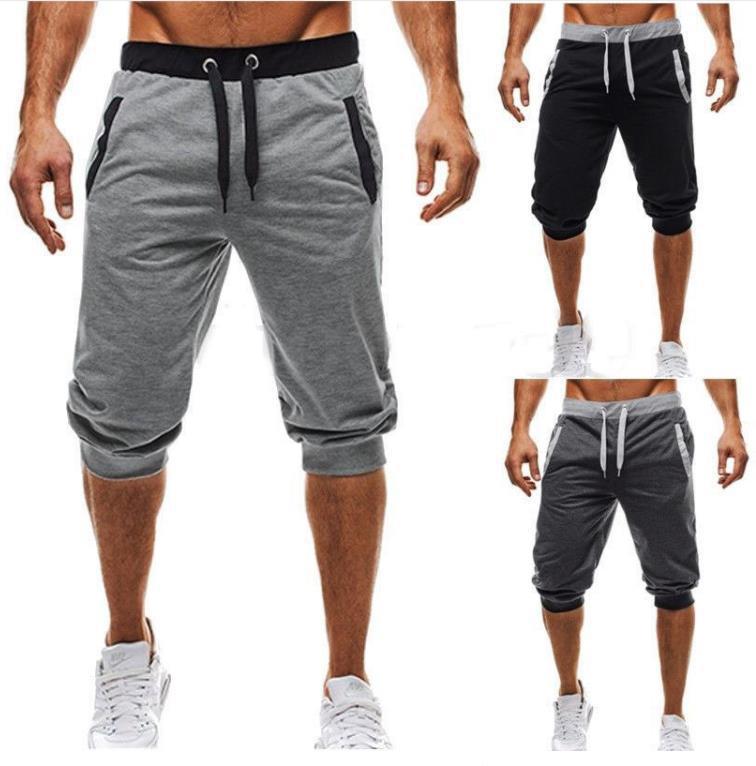 Foreign trade new European and American leisure sports slim fitness five men's jogging pants