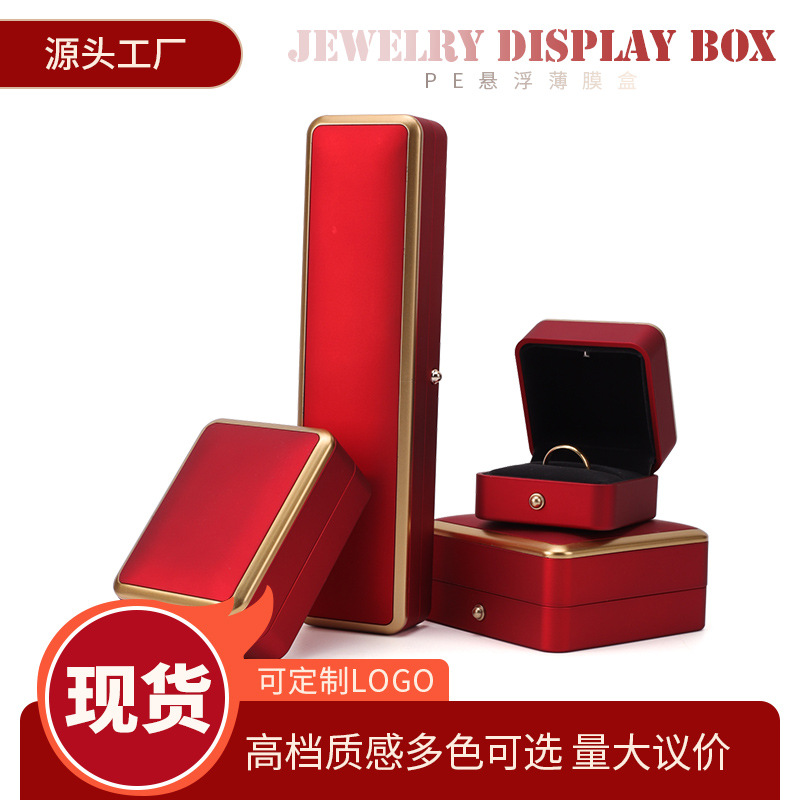LED high-end jewelry box with light wholesale in stock hand paint ring packaging necklace bracelet pendant jewelry light box