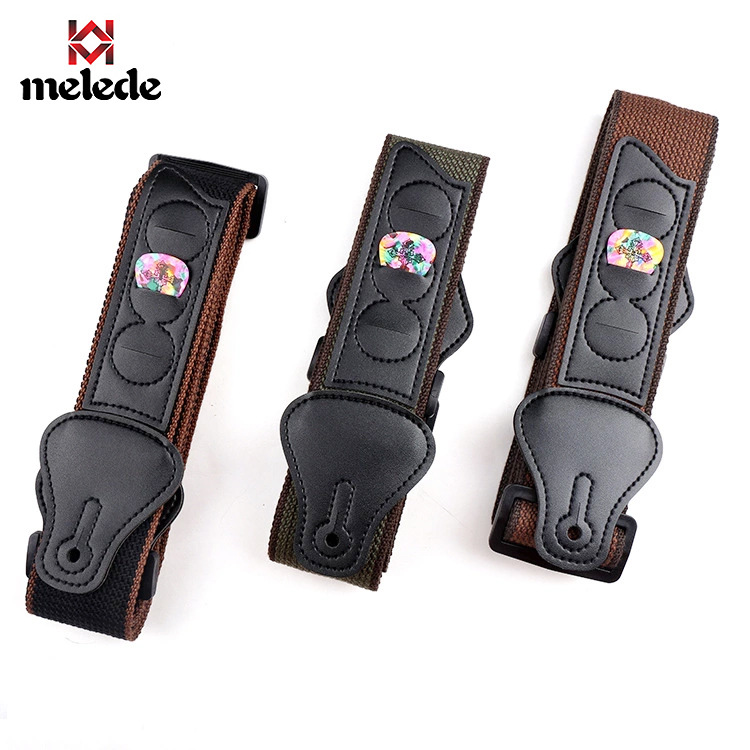 Picture of Amazon's Hot-Selling Black Pure Cotton Guitar Belt, Folk Guitar Popular Strap, Multi-Functional Three-Pull Piece in Stock