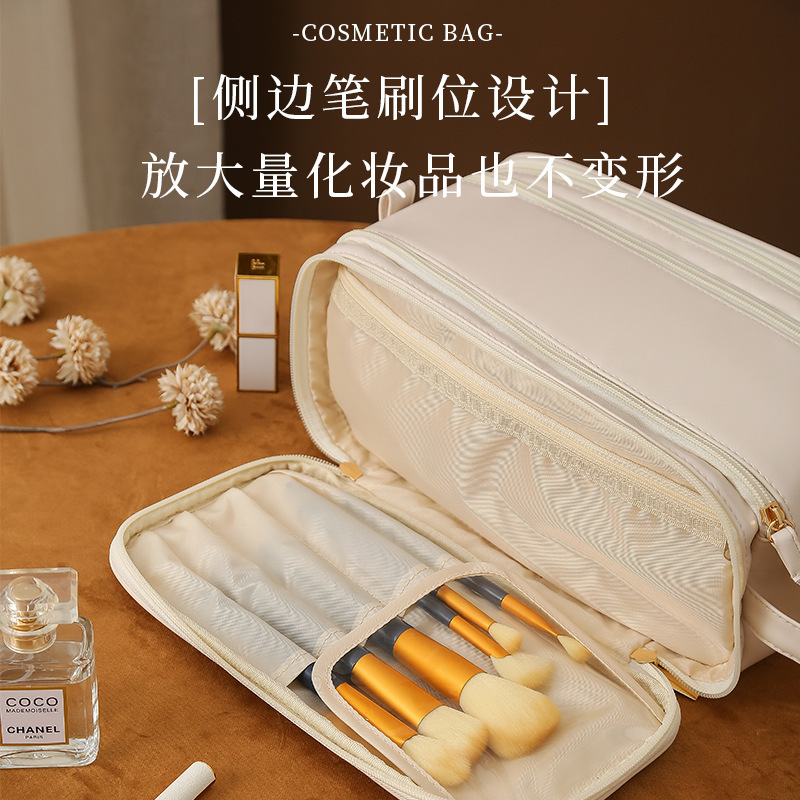 Picture of ins style portable cosmetic bag large capacity travel portable wash bag new super popular wash cosmetics storage bag