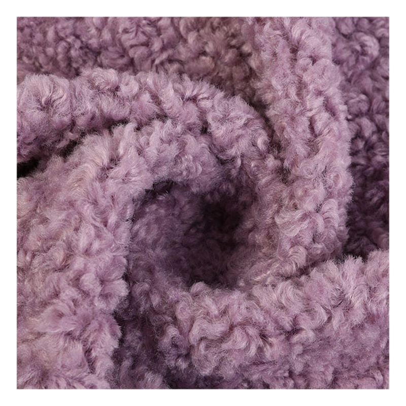 Autumn and winter coat coat flannel fabric 650g polyester calaku suede fur integrated composite fabric