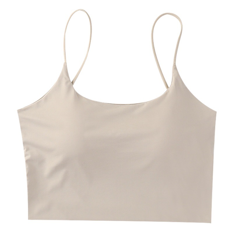 Summer Ice Silk Beautiful Back Small Camisole Vest Short Bottoming Inner Wearing Outer Wearing Underwear Women's Non-rimless Tube Top Chest Wrapping