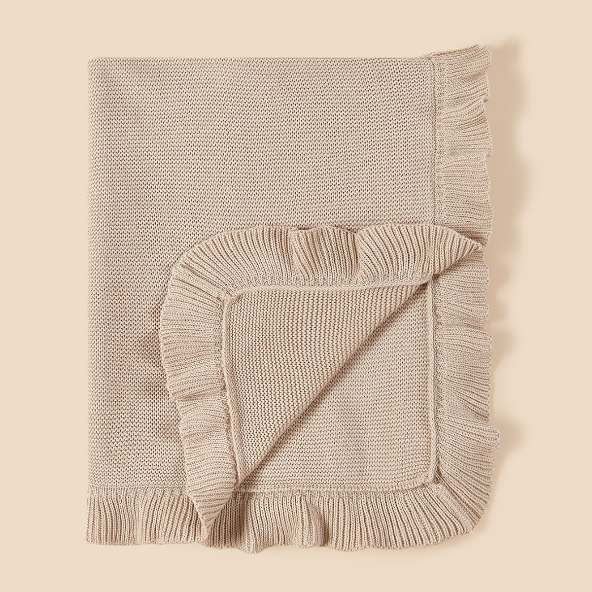 Picture of INS Wind Baby Cotton Ruffled Knitted Blanket Cover Blanket Newborn Blanket Cross-border Amazon AliExpress
