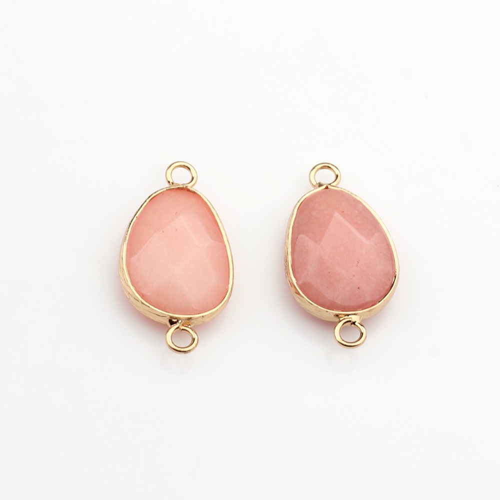 Picture of Cross-border hot selling new natural stone pendant copper wrapping cut-shaped double hanging pendant wholesale
