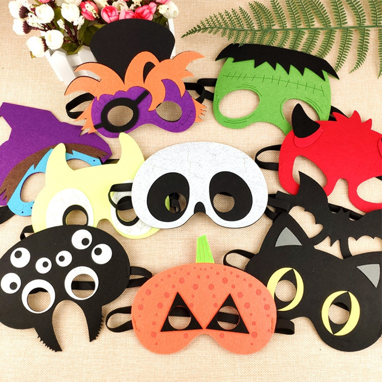 Wholesale Halloween Ball Party children's felt mask Christmas various cute children's eye mask mask