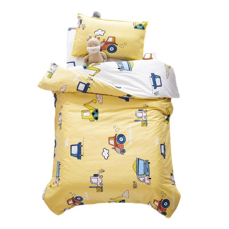 Picture of Kindergarten Quilt Three-Piece Set Baby Nap Quilt Children's Cotton Six-Piece Set Removable and Washable Cartoon Quilt for Summer