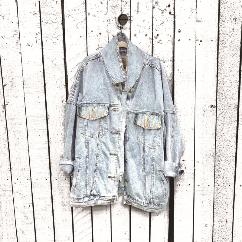 Picture of 2409 * Western Tribal Vintage Print Amazon Denim Jacket Denim Jacket Long Sleeve Lapel