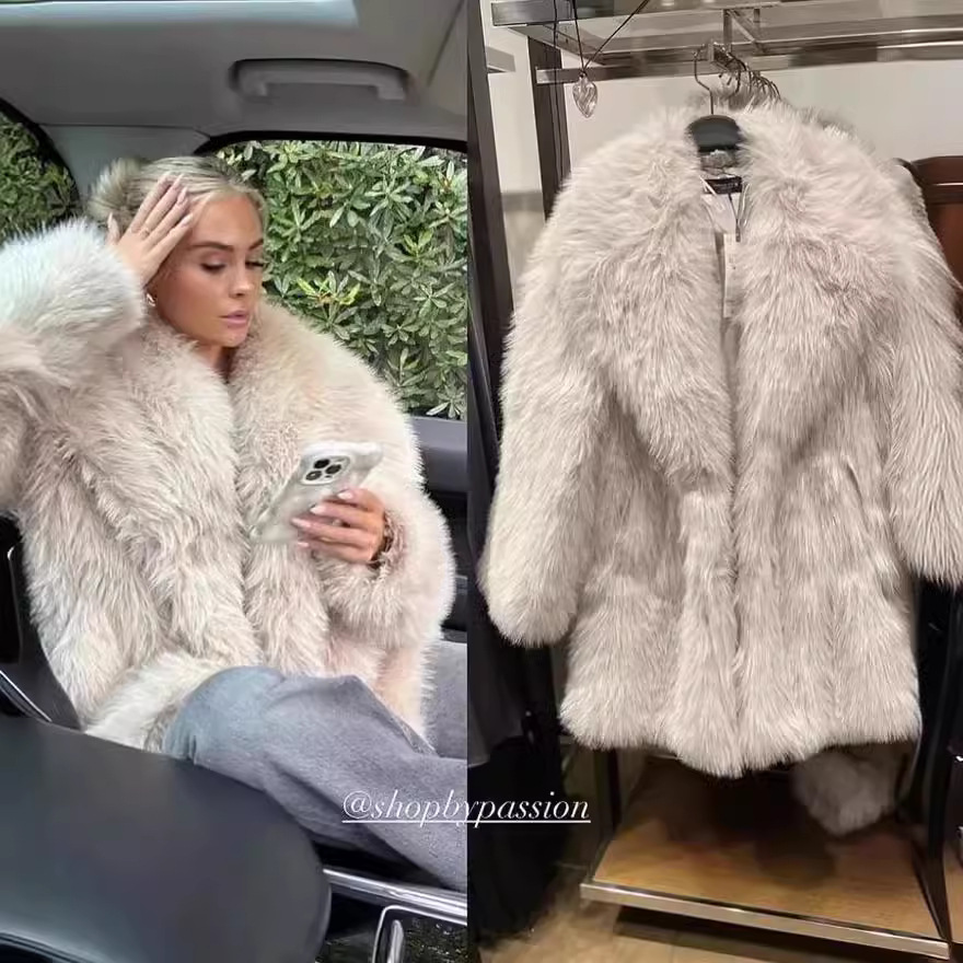 Picture of Autumn and winter artificial wool warm coat 2024 women's new warm wool cotton-padded coat fashion large lapel cotton-padded coat