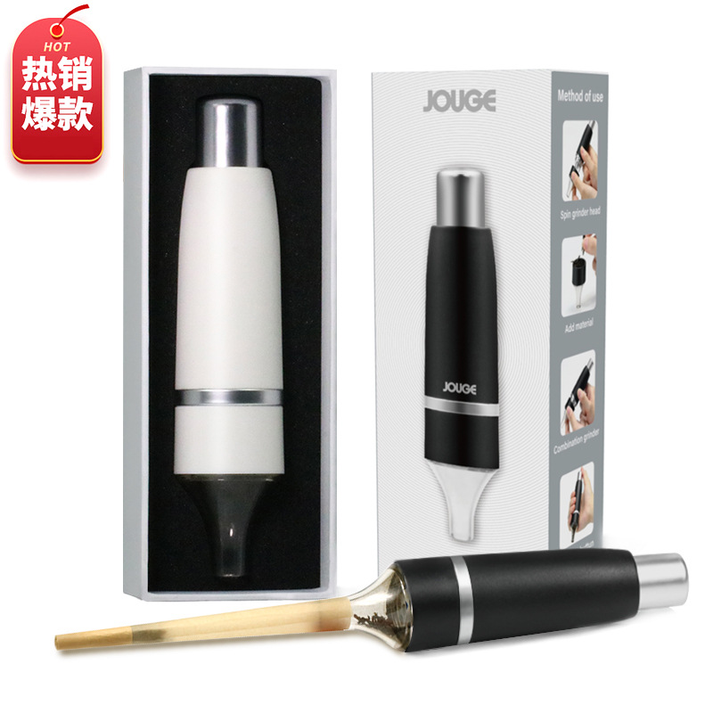 Cross-border hot money pressing plastic cigarette grinder removable cleaning one-hand tobacco grinder factory direct supply