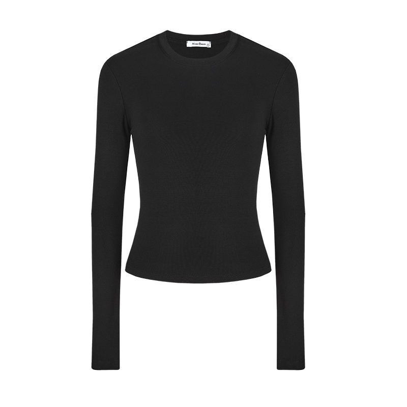 Picture of Crew neck slimming long-sleeve T-shirt for women, versatile 2025 new Korean style hot girl outfit, base layer top, women's trend
