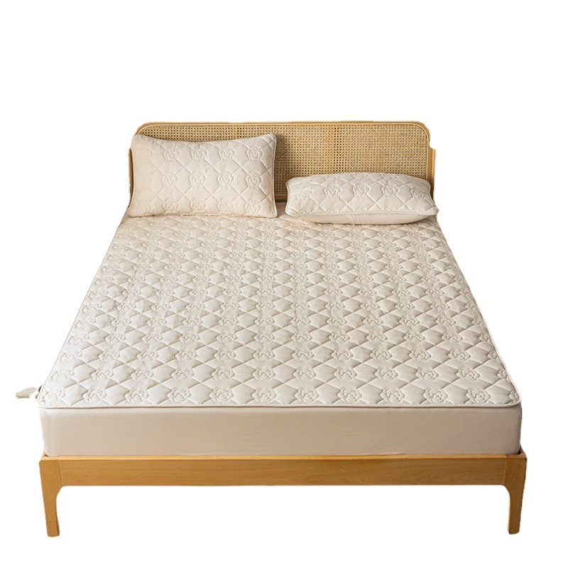 Class A Raw Cotton Padded Bed Cover Breathable Waterproof and Urine-proof Thickened Simmons Mattress Protective Cover Non-slip All-inclusive Bedspread