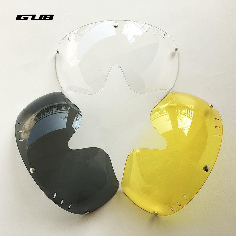 GUB XXL plus size CJD bicycle helmet magnetic lens goggles accessories transparent/yellow/gray night vision