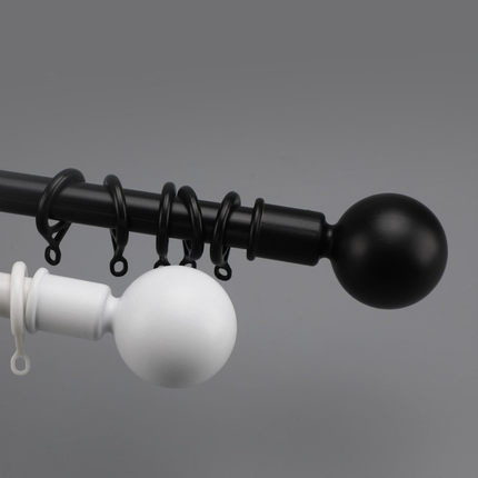 Picture of Thickened Roman Rod Single Rod Double Rod Side-mounted Top-mounted Thickened Silent Aluminum Alloy Curtain Rod Perforated Accessories Complete Set