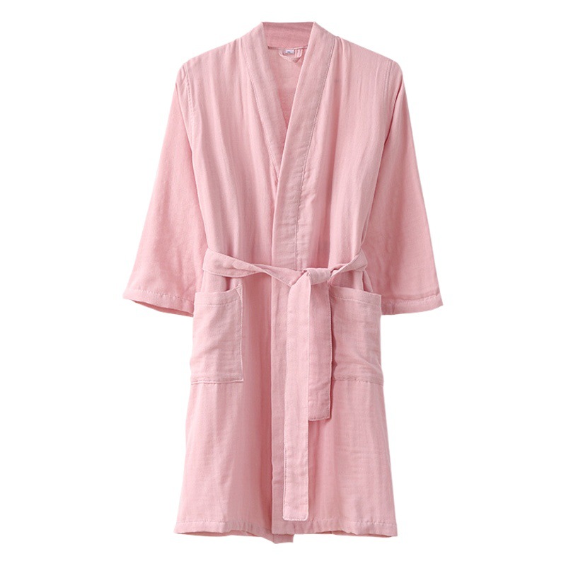Lusu Children's Class A Three-Layer Gauze Bathrobe Bathrobe Home Clothes Nightgown Nightgown Nightgown Absorbent Skin-Friendly Children's Four Seasons